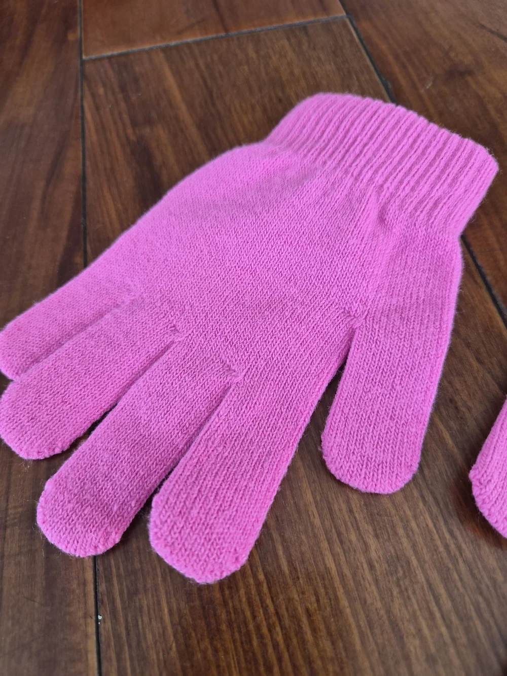 Nike Kids Hot Pink Knit Logo Gloves